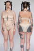 QUINN Champagne Satin Long Line Bralette